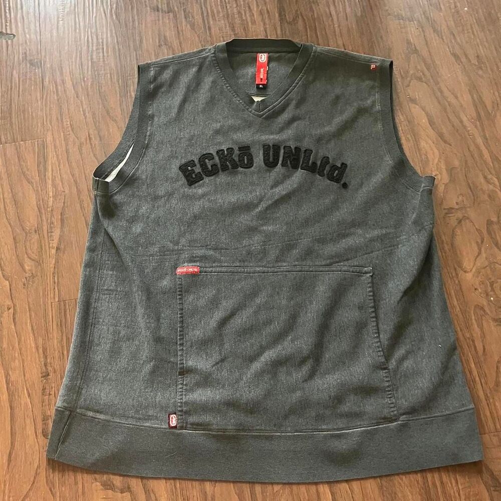 Ecko-unltd Men's Grey and Black Hoodie